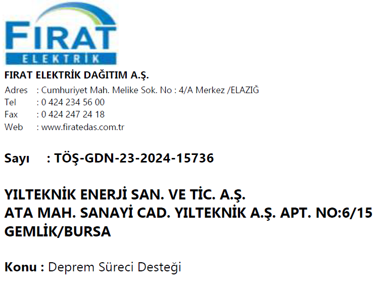 Ülkemizde yaşanan üzücü deprem sonrası Kablo Test Araçlarımız ücretsiz destek vermiştir